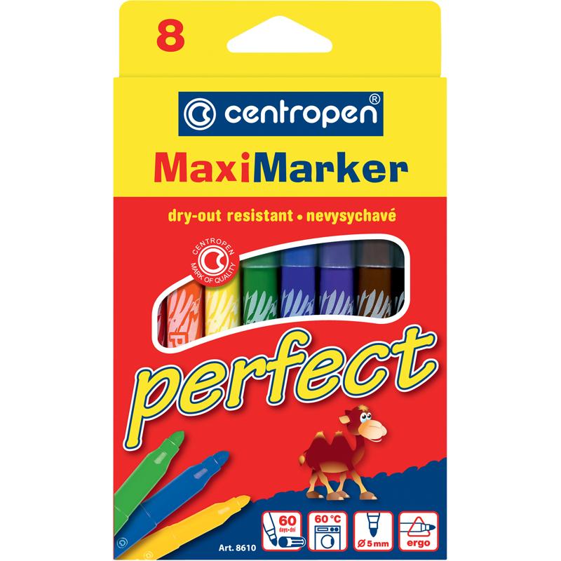 Фломастери CENTROPEN 8610 Perfect Maxi, набір 8 шт.